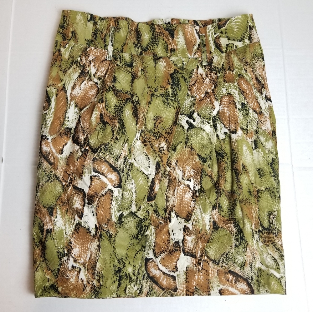 APOSTROPHE high waisted snakeskin print skirt